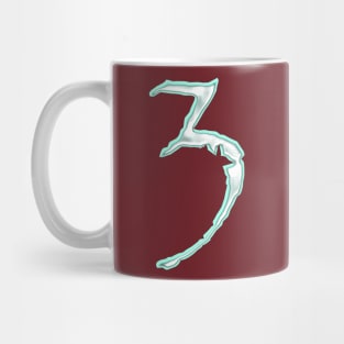 3 (number) chrome Mug